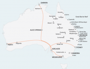 Rail Explorer Pass map