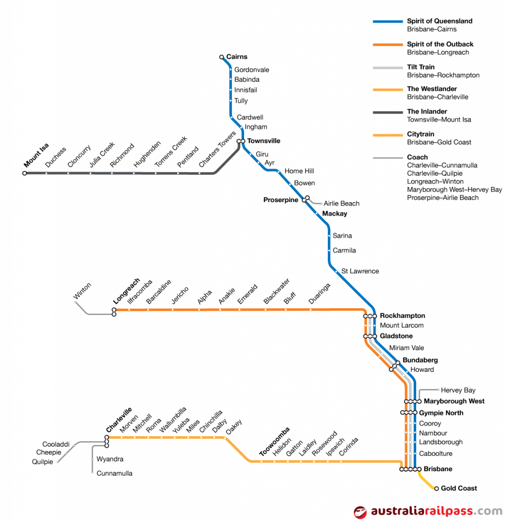 map-queenslandexplorerpass-jun18 - Explore Australia by rail with an ...